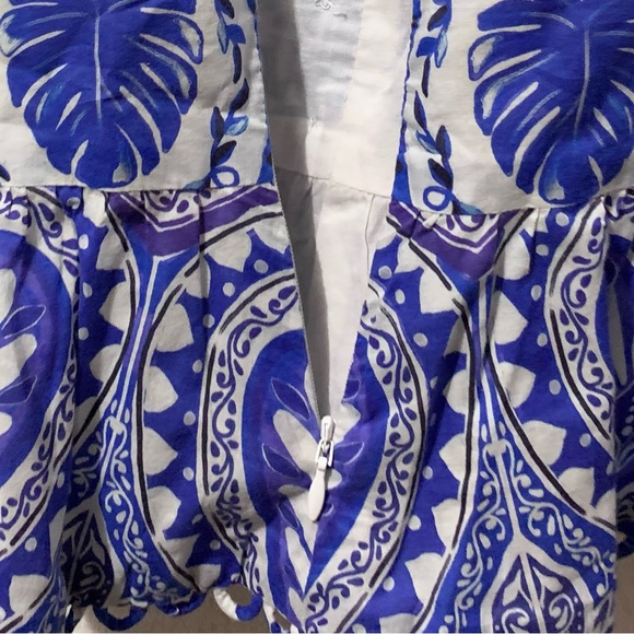 FARM rio puff sleeve cotton tile blouse - Picture 6 of 12